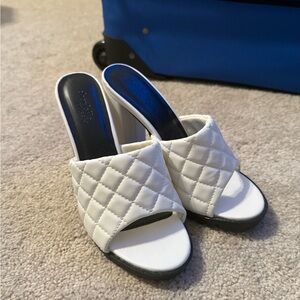 Charlotte Russe White Quilted Heels